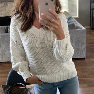 American Eagle ivory knit sweater